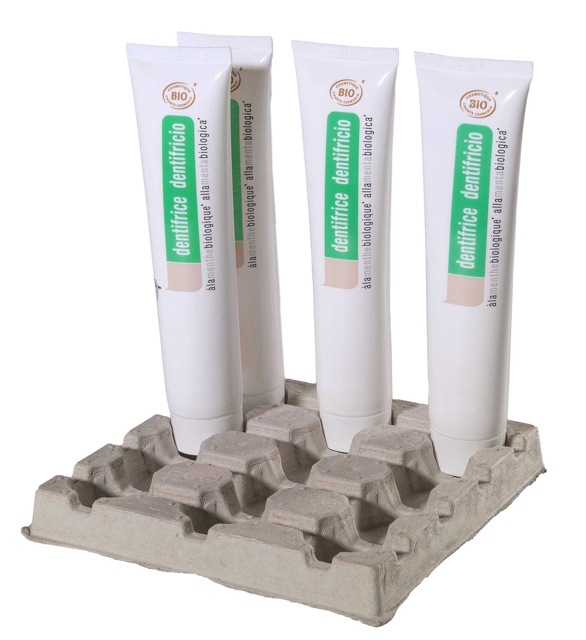 Intercalaire spécifique pour présentation de tubes de dentifrice