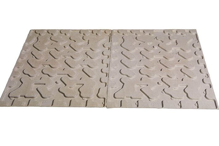 intercalaire ecofeutre cellulose moulée brique, bouteille plastique, verre