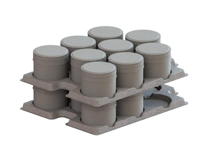 plateau 9 pots 200ml L'Occitane calage cosmétique